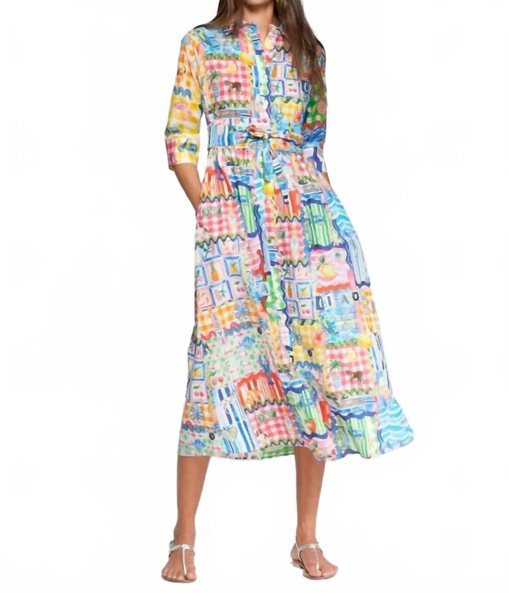 NEW VILAGALLO women's capri dress in multi